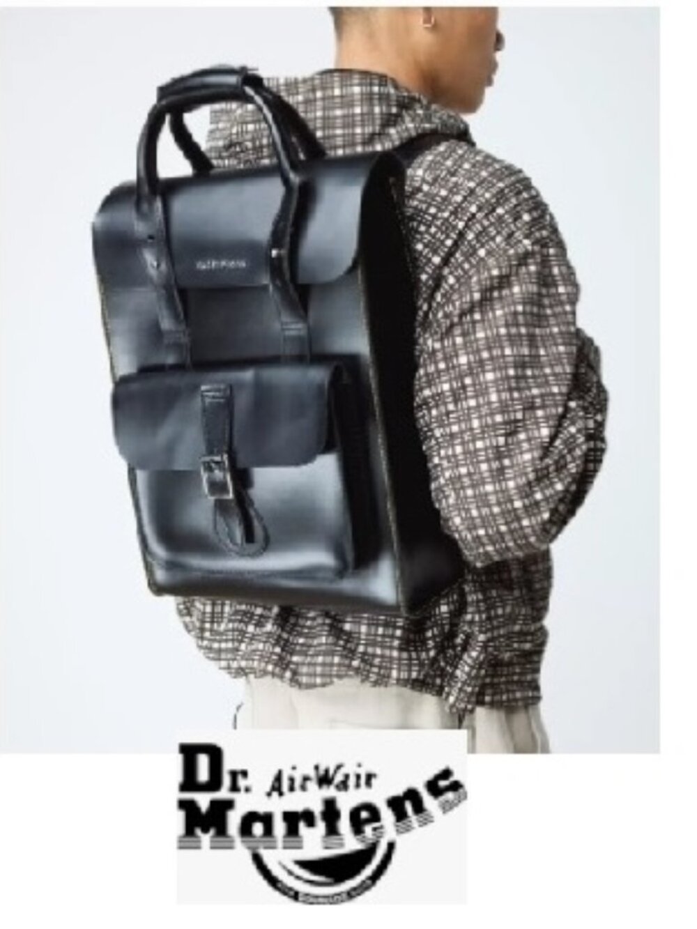 $249 Dr. Martens Large Shine Patent Leather Backpack Bag Unisex